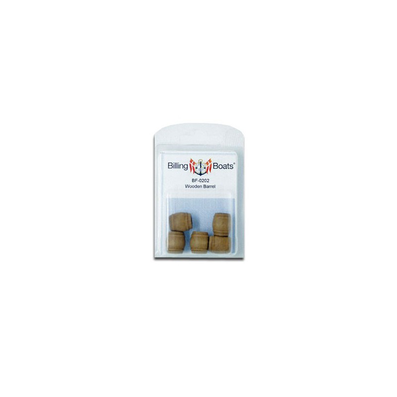 Accastillage de bateau Tonneau en bois 15x17mm (5pcs)