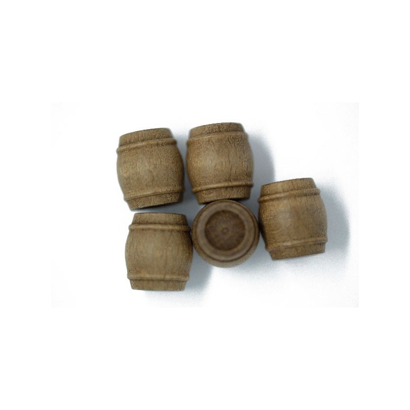 Accastillage de bateau Tonneau en bois 15x17mm (5pcs)