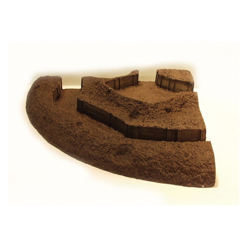 Maquette Diorama montéee et peinte TRANCHEE EN COURBE
