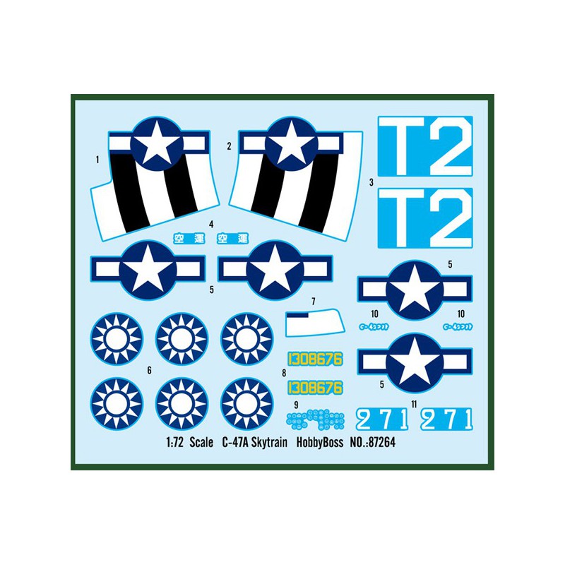 Maquette d'avion en plastique C-47D Skytrain 1/72