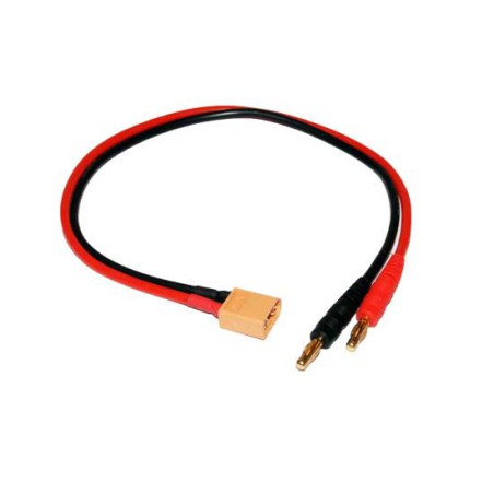 Chargeur pour accu pour appareil radiocommandé CABLE CHARGE XT60 BANANE Chargeur pour accu pour appareil radiocommandé CABLE CHARGE XT60 BANANE