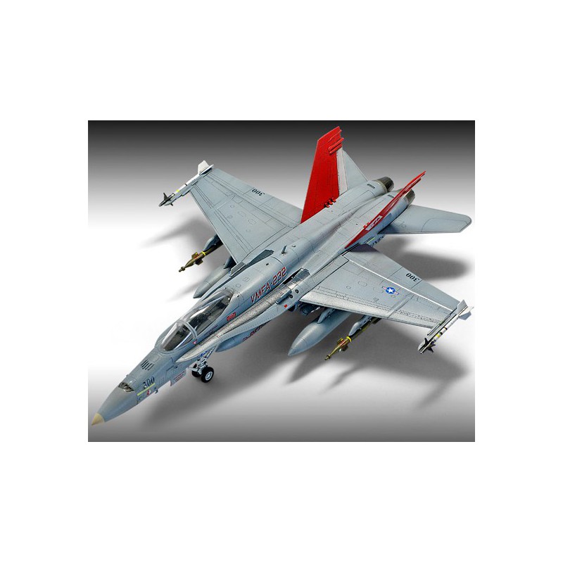 Maquette d'avion en plastique USMC F/A 18A+ VMFA-232 Red Devils 1/72