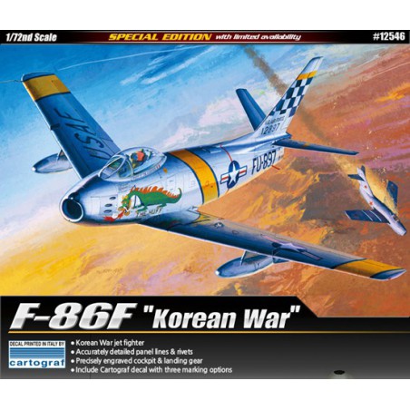 Maquette d'avion en plastique F-86F Sabre Korean war 1/72 Maquette d'avion en plastique F-86F Sabre Korean war 1/72
