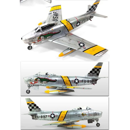 Maquette d'avion en plastique F-86F Sabre Korean war 1/72 Maquette d'avion en plastique F-86F Sabre Korean war 1/72