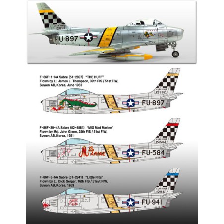 Maquette d'avion en plastique F-86F Sabre Korean war 1/72 Maquette d'avion en plastique F-86F Sabre Korean war 1/72