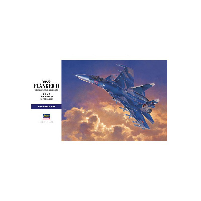 Maquette d'avion en plastique Su-33 FLANKER D 1/72
