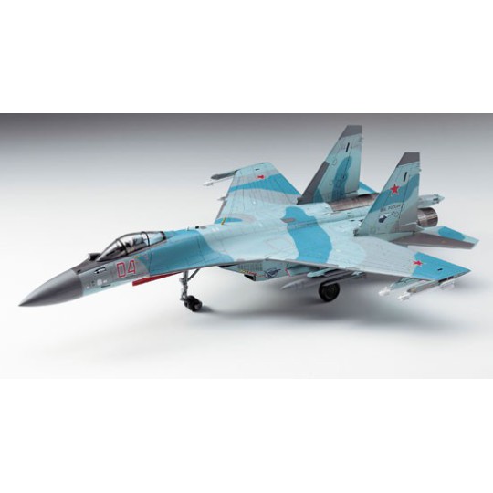 Maquette d'avion en plastique Su-35S Flanker 1/72