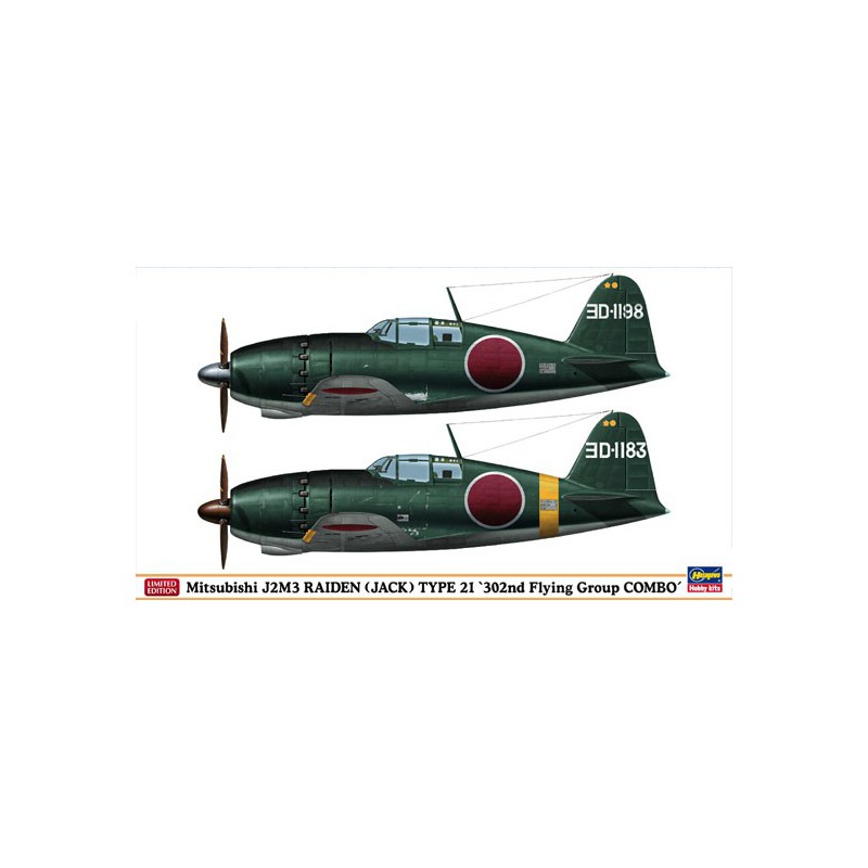 Maquette d'avion en plastique J2M3 RAIDENCOMBO 1/72