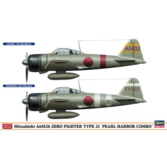 Maquette d'avion en plastique A6M2b ZERO PEARL HARBOR COMBO Maquette d'avion en plastique A6M2b ZERO PEARL HARBOR COMBO