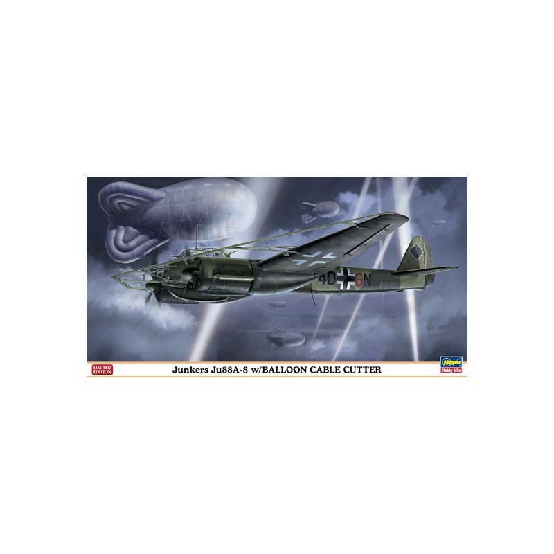 Maquette d'avion en plastique Ju88A-8 w/BALLOON CABLE CUTTER