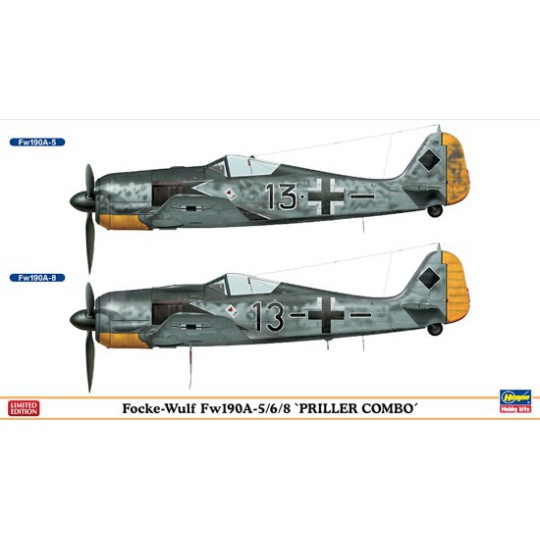 Maquette d'avion en plastique Combo Fw190A-5/6/8 PRILLER1/72 Maquette d'avion en plastique Combo Fw190A-5/6/8 PRILLER1/72