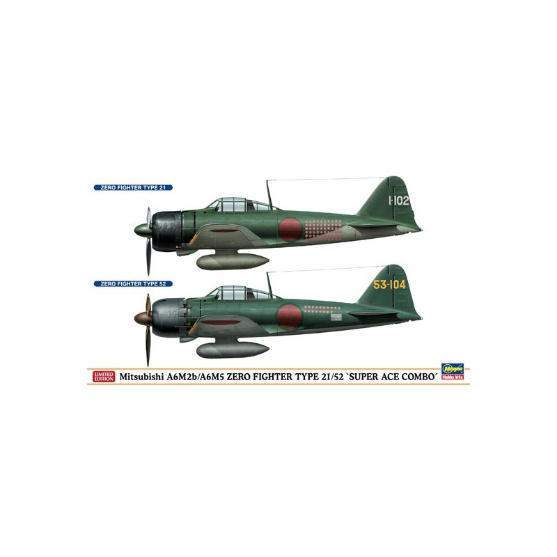 Maquette d'avion en plastique Super Ace Combo ZERO 1/72