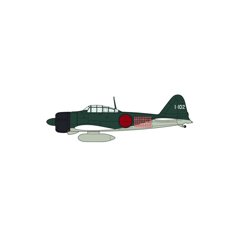 Maquette d'avion en plastique Super Ace Combo ZERO 1/72