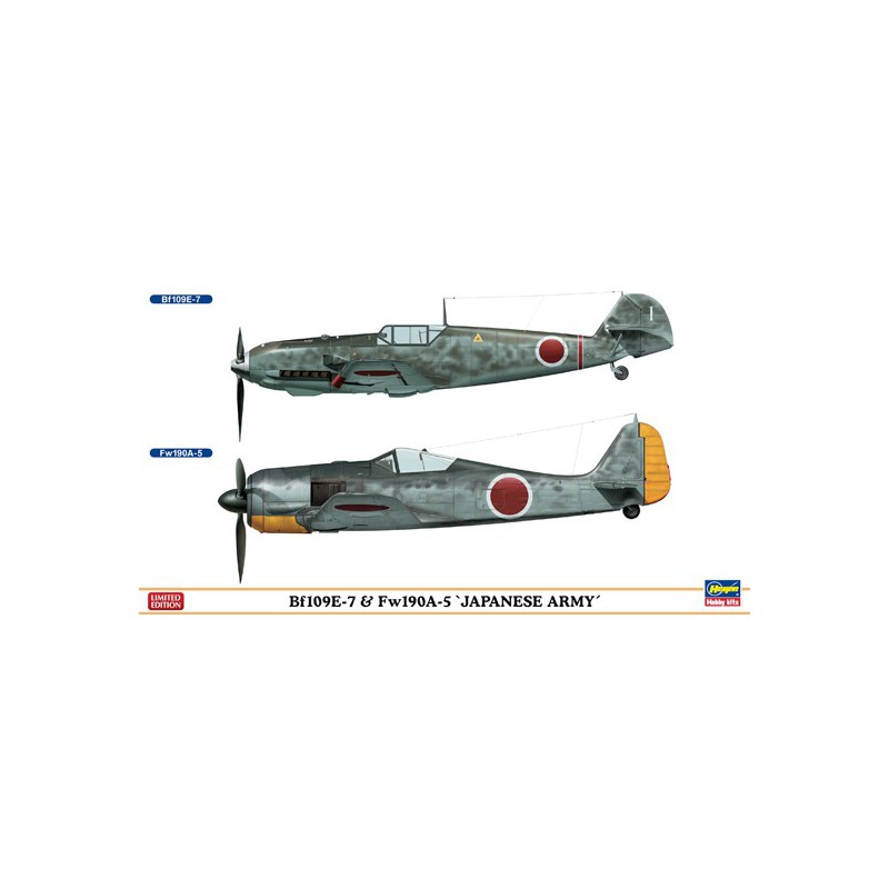 Maquette d'avion en plastique BF109 E-7 + FW190A-5 1/72