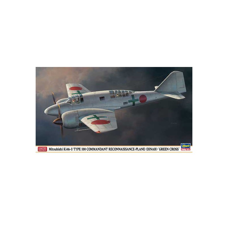 Maquette d'avion en plastique KI46 Dinah Green Cross 1/72