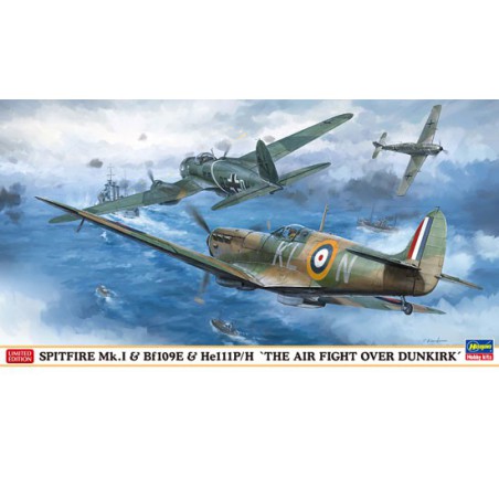 Maquette d'avion en plastique Spitfire MKI + Bf109E + He111P/H DUNKIRK Maquette d'avion en plastique Spitfire MKI + Bf109E + He111P/H DUNKIRK