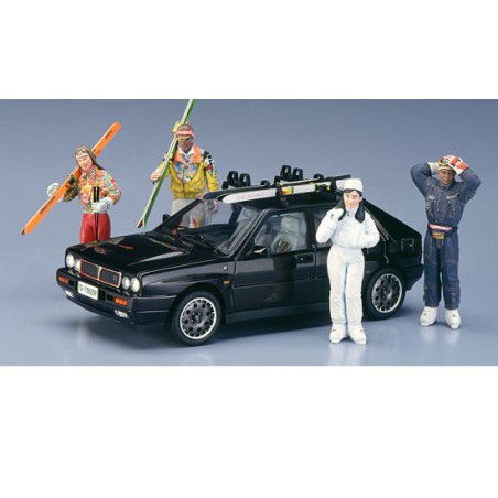 Maquette de voiture en plastique LANCIA DELTA HF integrale 16v SKI VERSION 1/24