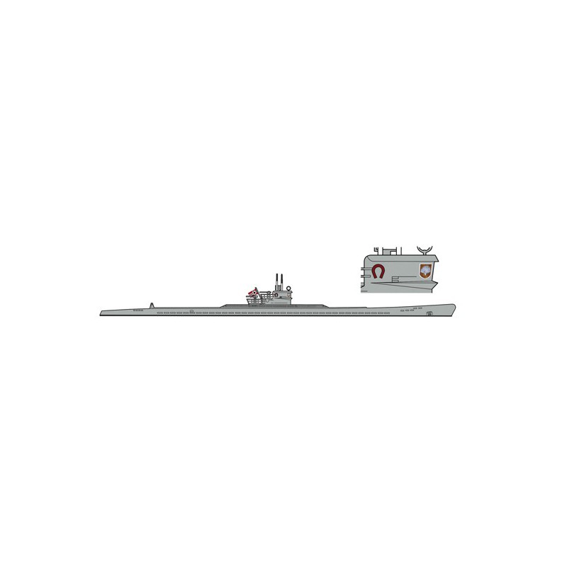 Maquette de Bateau en plastique U-Boat Type VIIC/IXC 1/700
