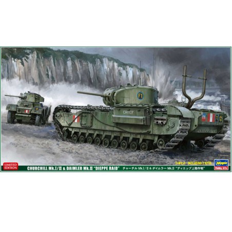 Maquette de Char en plastique Combo Churchill/Daimler 1/72 Maquette de Char en plastique Combo Churchill/Daimler 1/72