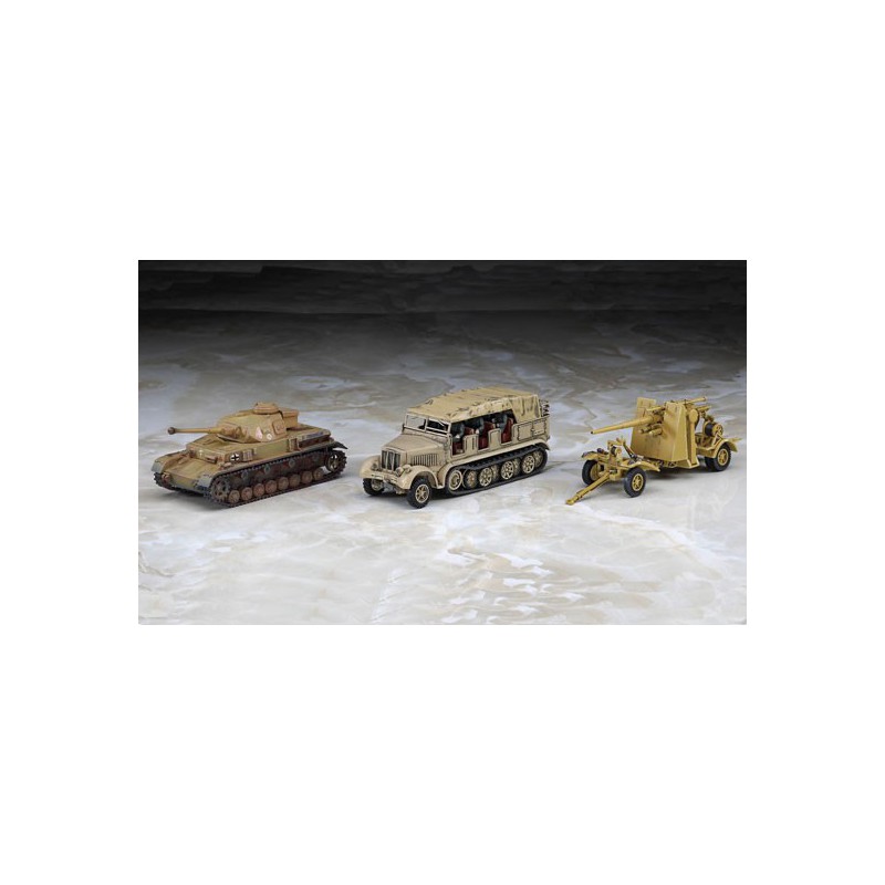 Maquette de Char en plastique Pz.Kpfw IV ausf.F2 & 8t HALF TRACK & 88mm GUN FLAK