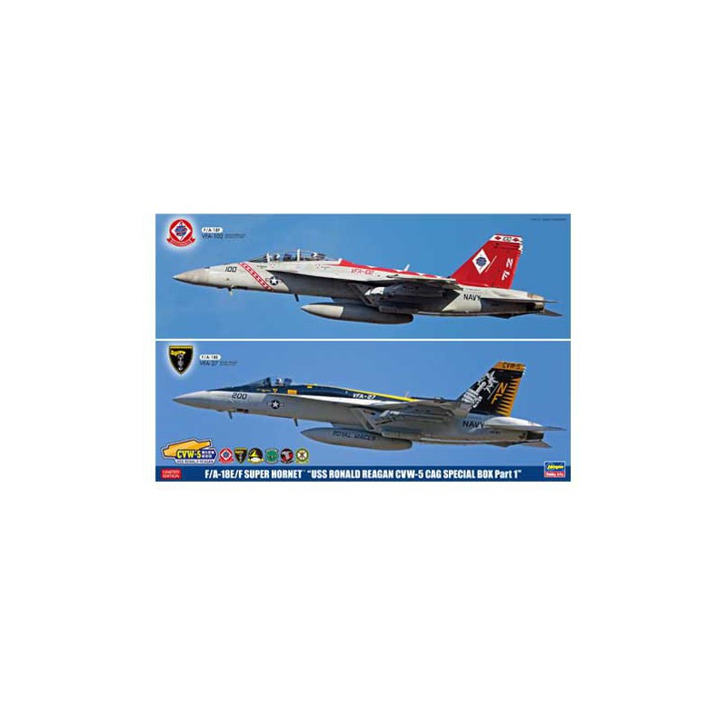 Maquette d'avion en plastique F/A-18E USS R. Reagan 1/72