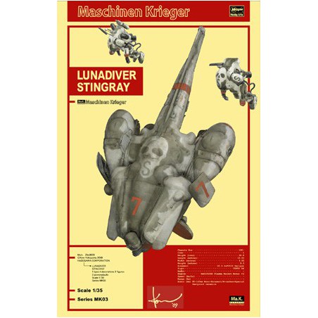 Modèle de science-fiction en plastique LUNADIVER STINGRAY 1/35 Modèle de science-fiction en plastique LUNADIVER STINGRAY 1/35