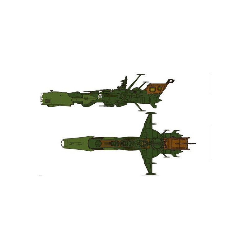 Modèle de science-fiction en plastique Pirate Battleship 1/1500