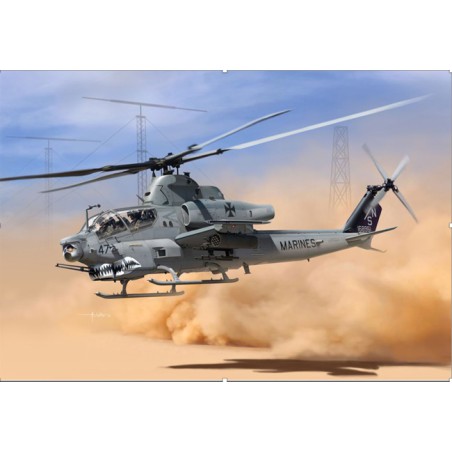Maquette d'hélicoptère en plastique USMC AH-1Z Shark Mouth 1/35 Maquette d'hélicoptère en plastique USMC AH-1Z Shark Mouth 1/35