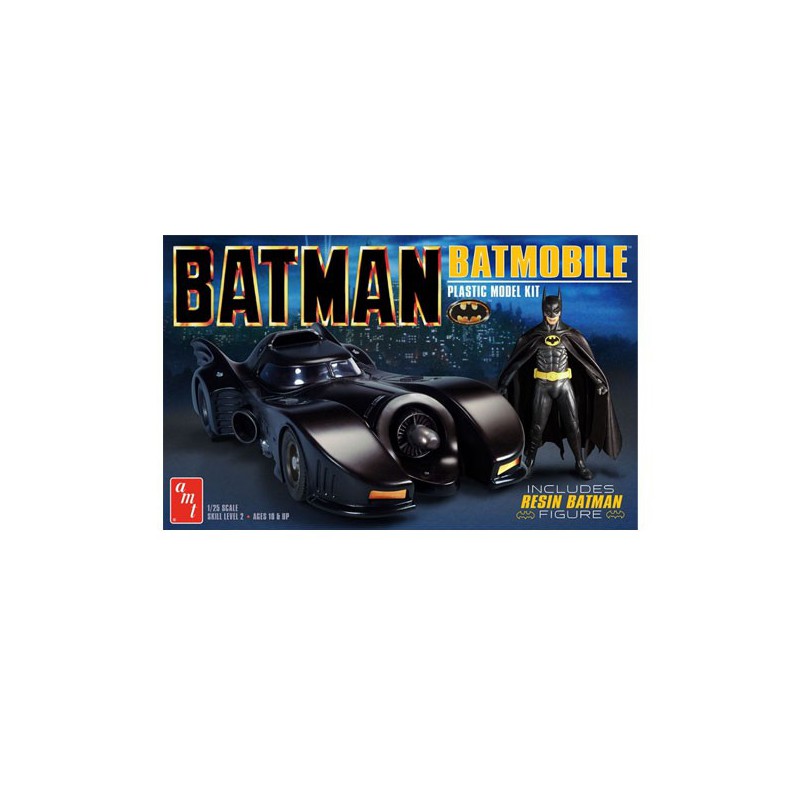 Maquette de voiture en plastique BATMOBILE 1989 +BATMAN 1/25
