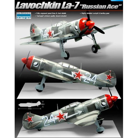 Maquette d'avion en plastique Lavochkin La-7 Russian Aces 1/72 Maquette d'avion en plastique Lavochkin La-7 Russian Aces 1/72