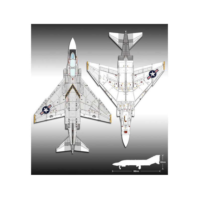 Maquette d'avion en plastique F-4J VF-84 Jolly Rogers 1/48 Maquette d'avion en plastique F-4J VF-84 Jolly Rogers 1/48