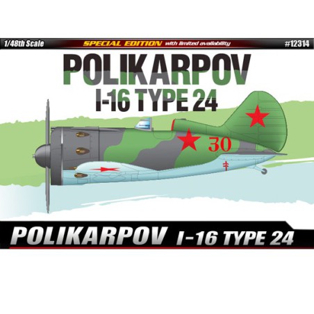 Maquette d'avion en plastique POLIKARPOV I-16 T.24 1/48 Maquette d'avion en plastique POLIKARPOV I-16 T.24 1/48
