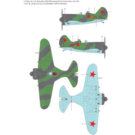 Maquette d'avion en plastique POLIKARPOV I-16 T.24 1/48 Maquette d'avion en plastique POLIKARPOV I-16 T.24 1/48