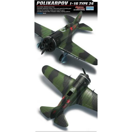 Maquette d'avion en plastique POLIKARPOV I-16 T.24 1/48 Maquette d'avion en plastique POLIKARPOV I-16 T.24 1/48