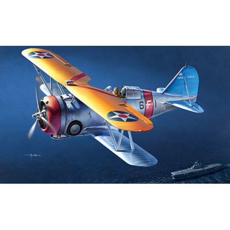 Maquette d'avion en plastique USN F3F-2 VF-6 Fighting Six 1/48 Maquette d'avion en plastique USN F3F-2 VF-6 Fighting Six 1/48