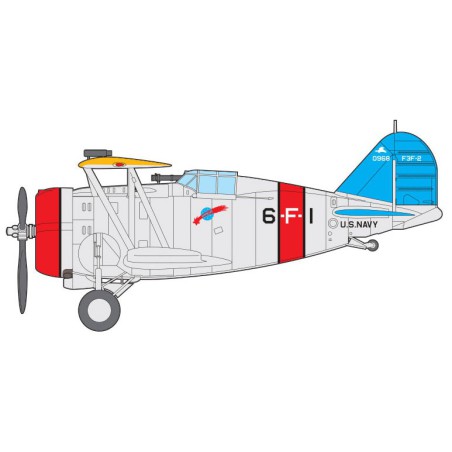 Maquette d'avion en plastique USN F3F-2 VF-6 Fighting Six 1/48 Maquette d'avion en plastique USN F3F-2 VF-6 Fighting Six 1/48