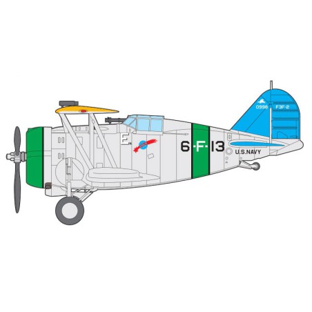 Maquette d'avion en plastique USN F3F-2 VF-6 Fighting Six 1/48 Maquette d'avion en plastique USN F3F-2 VF-6 Fighting Six 1/48