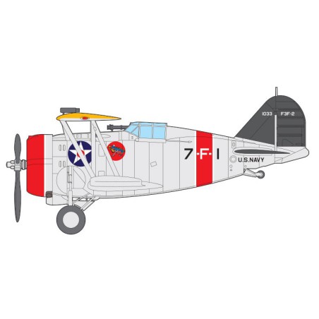 Maquette d'avion en plastique USN F3F-2 VF-6 Fighting Six 1/48 Maquette d'avion en plastique USN F3F-2 VF-6 Fighting Six 1/48