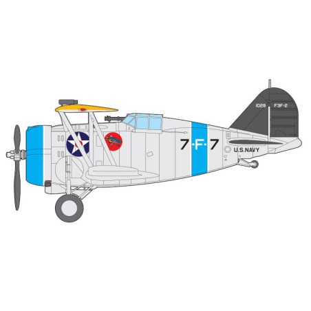 Maquette d'avion en plastique USN F3F-2 VF-6 Fighting Six 1/48 Maquette d'avion en plastique USN F3F-2 VF-6 Fighting Six 1/48