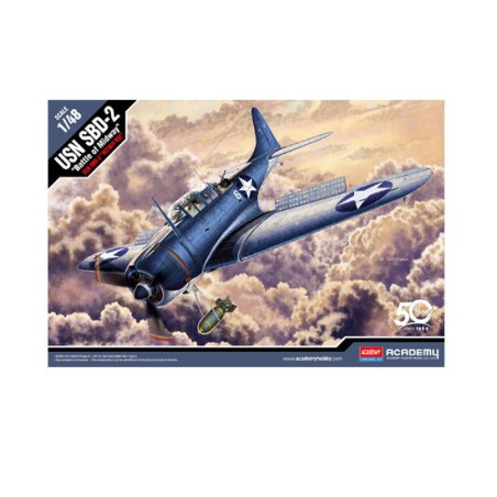 Maquette d'avion en plastique USN SBD-2 MIDWAY 1/48 Maquette d'avion en plastique USN SBD-2 MIDWAY 1/48