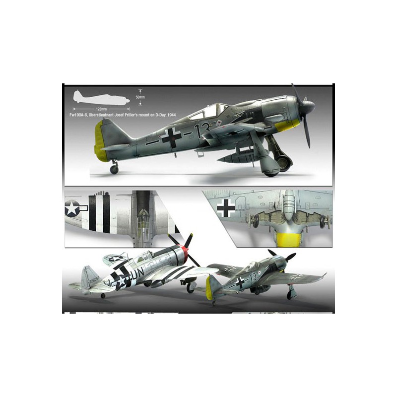 Maquette d'avion en plastique D-DAY P-47& FW190A-8 Combo 1/72