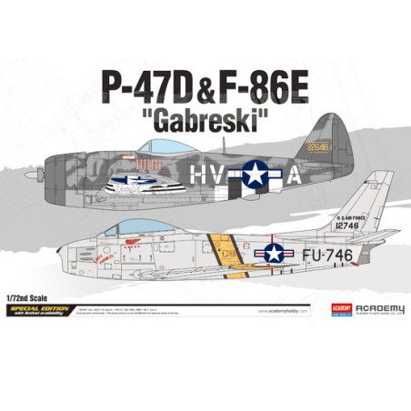 Maquette d'avion en plastique P-47D & F-86E As Gabreski 1/72 Maquette d'avion en plastique P-47D & F-86E As Gabreski 1/72