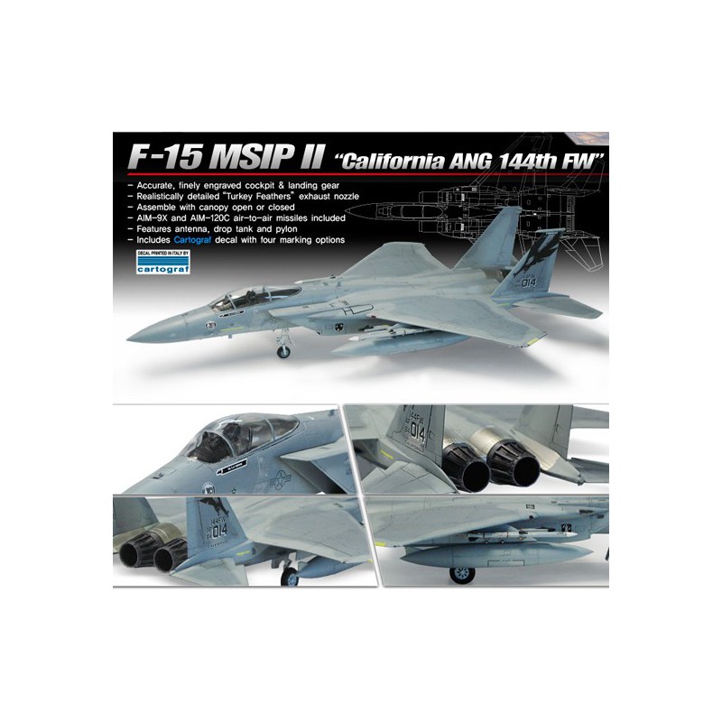 Maquette d'avion en plastique F-15 MSIP II 144th FW 1/72 Maquette d'avion en plastique F-15 MSIP II 144th FW 1/72