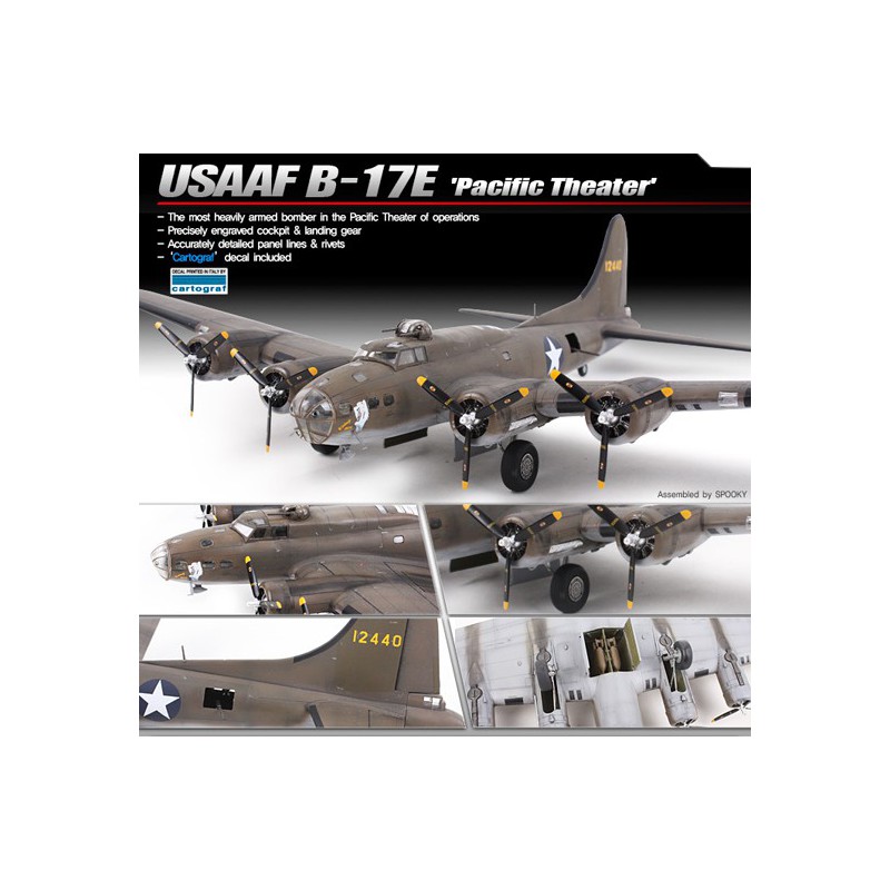 Maquette d'avion en plastique B-17E Pacific Theather 1/72 Maquette d'avion en plastique B-17E Pacific Theather 1/72