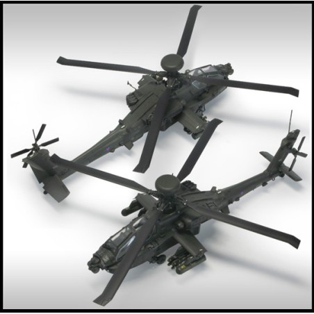 Maquette d'hélicoptère en plastique AH-64 Afganistan 1/72 Maquette d'hélicoptère en plastique AH-64 Afganistan 1/72