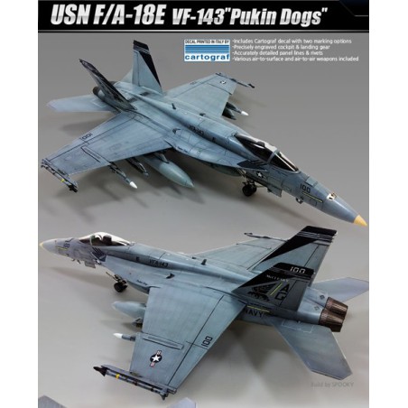 Maquette d'avion en plastique USN F/A-18E VFA-143 1/72 Maquette d'avion en plastique USN F/A-18E VFA-143 1/72