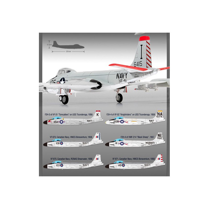 Maquette d'avion en plastique USN F2H-3 Black Aces 1/48 Maquette d'avion en plastique USN F2H-3 Black Aces 1/48