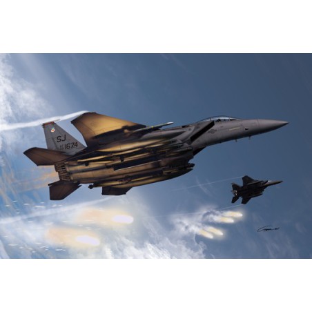 Maquette d'avion en plastique USAF F-15E 33th 1/72 Maquette d'avion en plastique USAF F-15E 33th 1/72