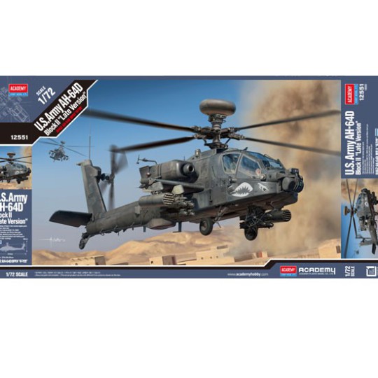 Maquette d'hélicoptère en plastique AH-64D Block II 1/72 Maquette d'hélicoptère en plastique AH-64D Block II 1/72