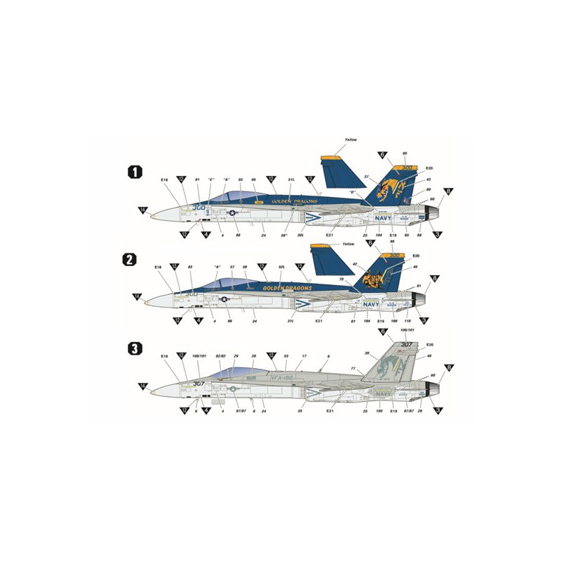 Maquette d'avion en plastique USN F/A-18C VFA-192 1/72